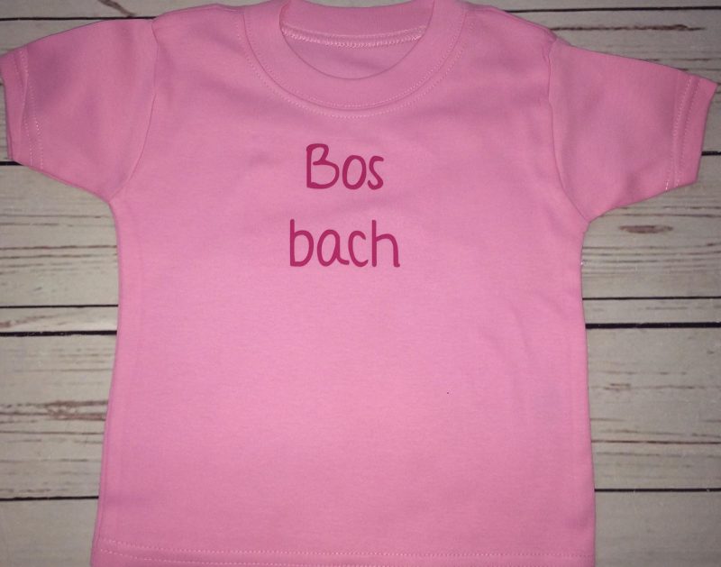 Crysau-t Cymraeg Genod pinc/ Girls Welsh T-shirts in pink 6-12 months