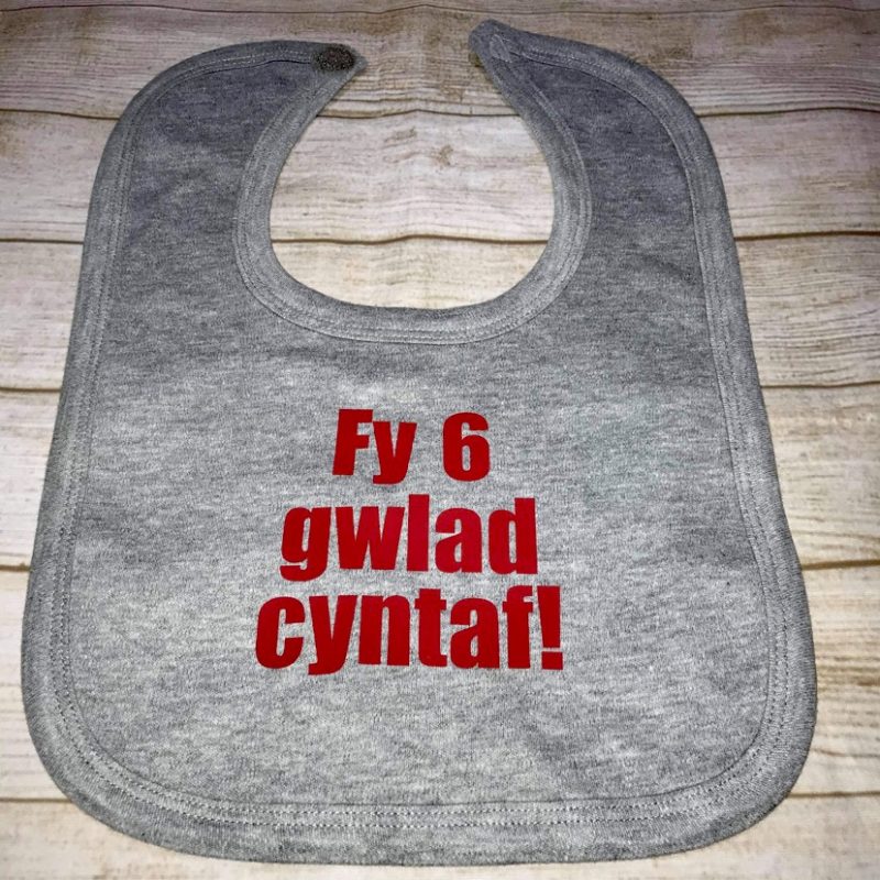 Welsh set of three rugby bibs -grey - Image 5