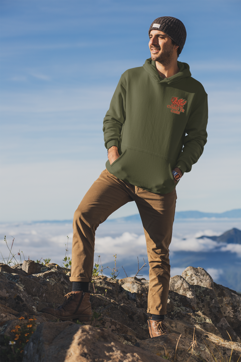 Adult Hoodie "Cymro i'r Carn" (Welshman through and through)