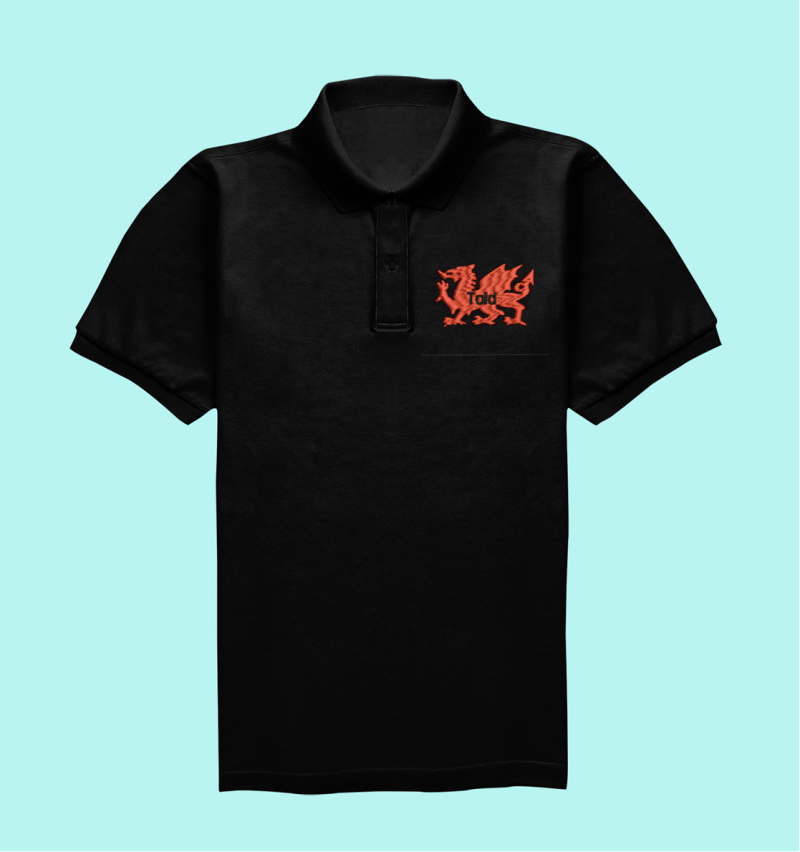 Polo Shirt Dad / Taid and Red Dragon