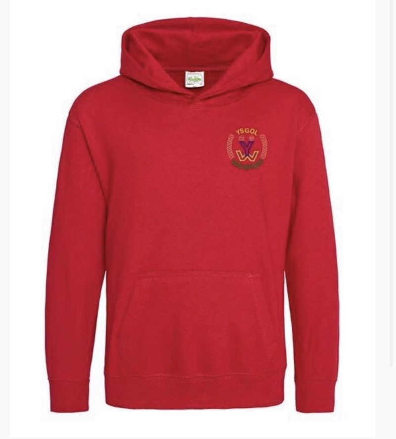 AR GYFER STAFF YN UNIG Hwdi Ysgol Waunfawr school hoodie STAFF ONLY