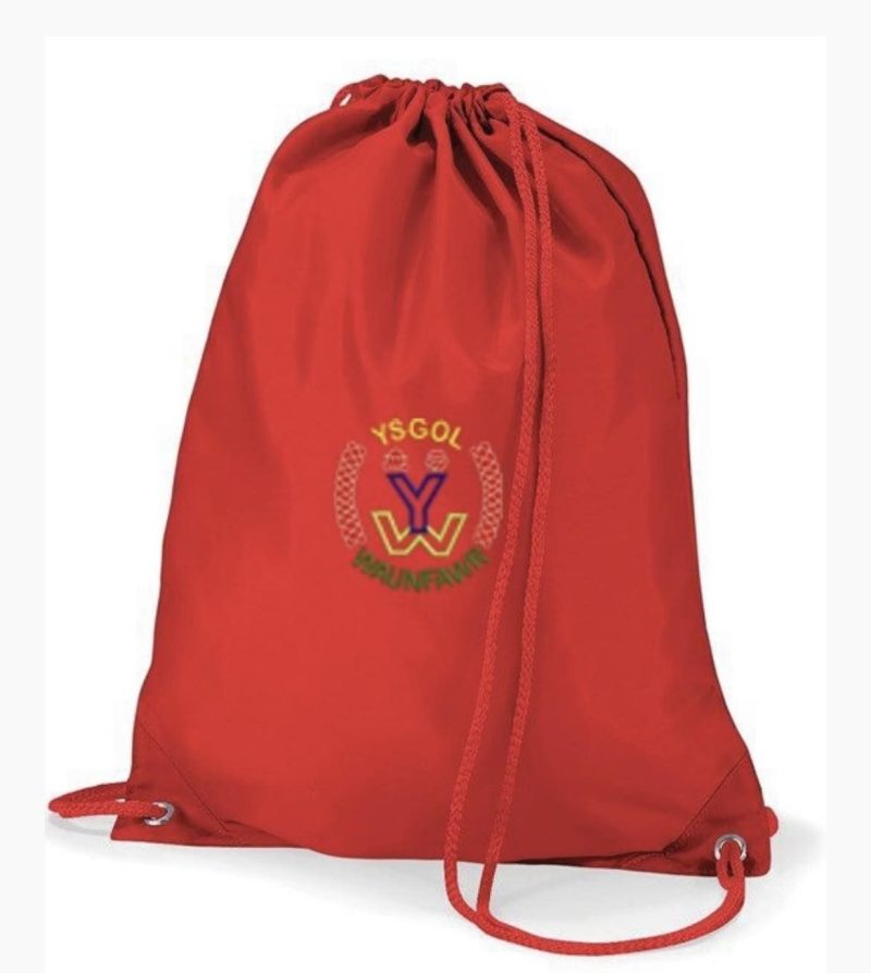 Bag ymarfer corff ysgol Waunfawr sport bag