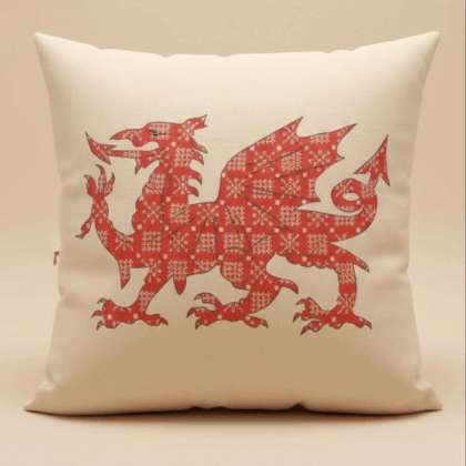 Welsh dragon cushion
