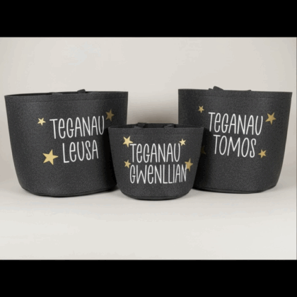 Personalised felt trug