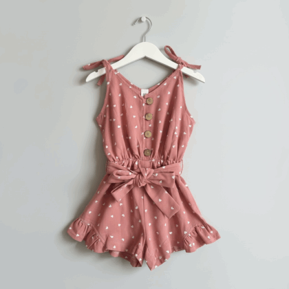 Pink heart baby outfit 9-12 months