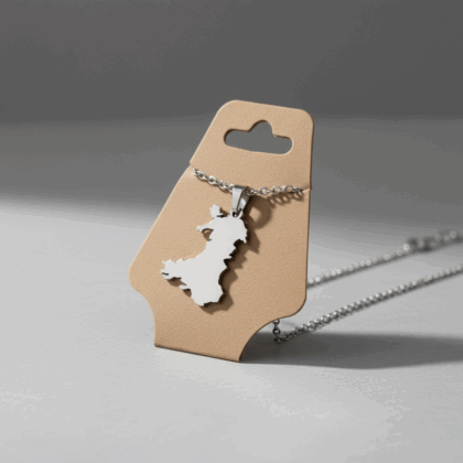 Wales map necklace