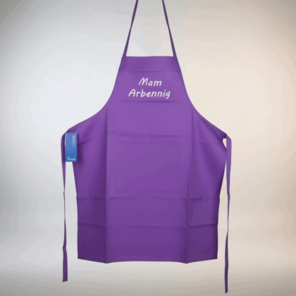 Mam arbennig apron purple